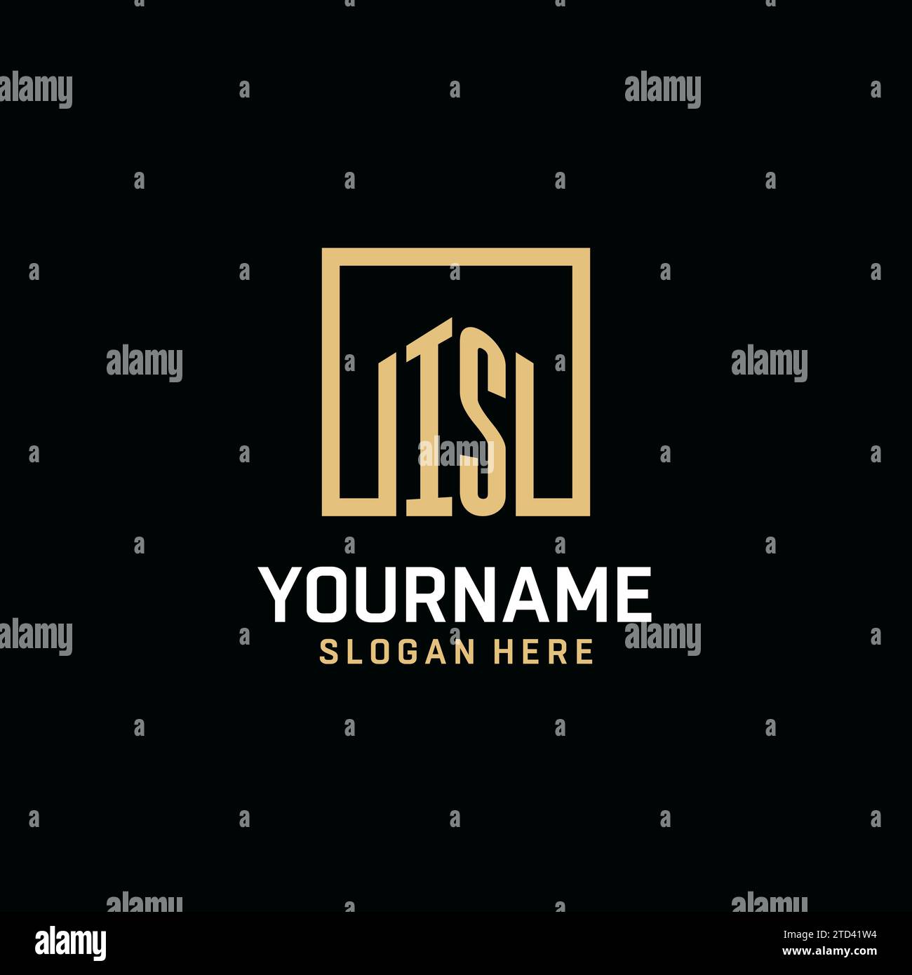 EST la conception initiale de logo monogramme avec l'inspiration de conception de forme carrée Illustration de Vecteur