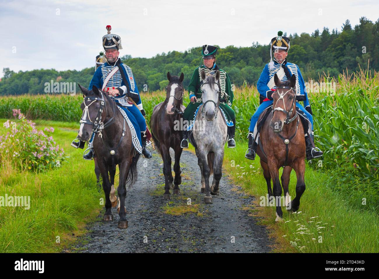 Bivouac Hussar à Hoefgen près de Grimma Banque D'Images