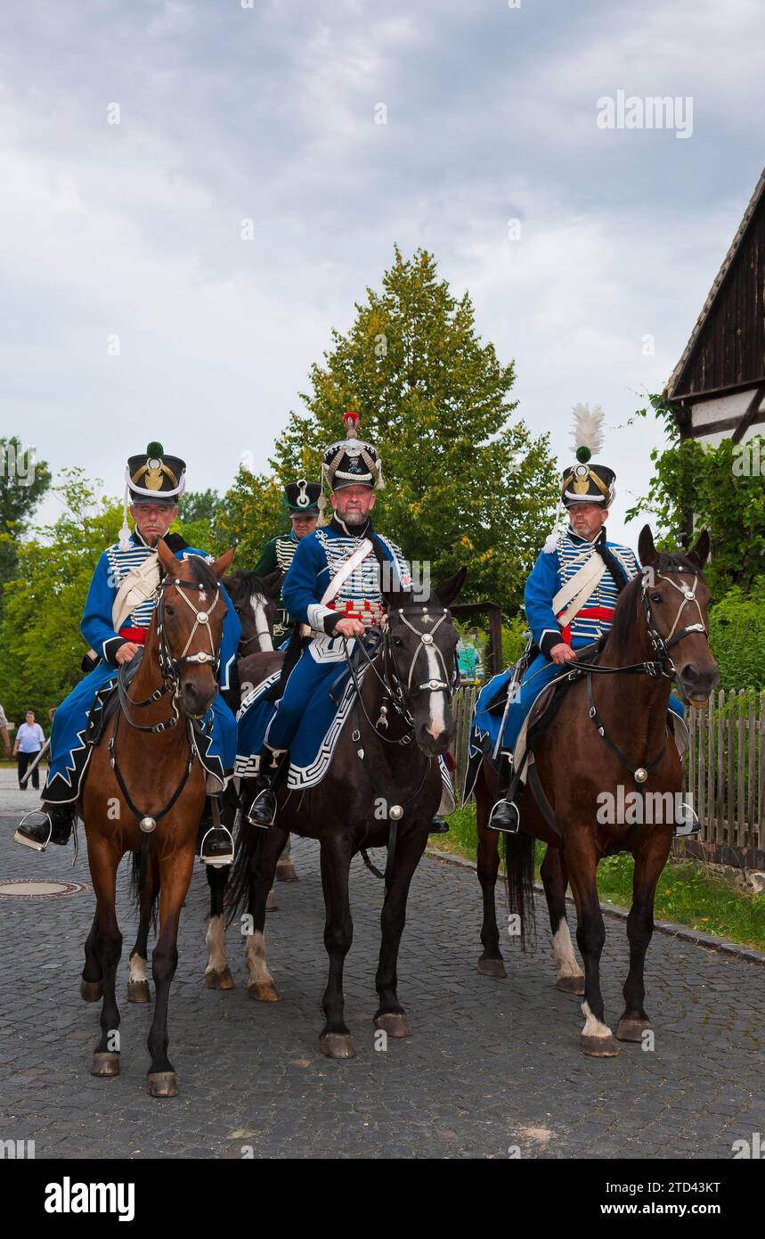 Bivouac Hussar à Hoefgen près de Grimma Banque D'Images