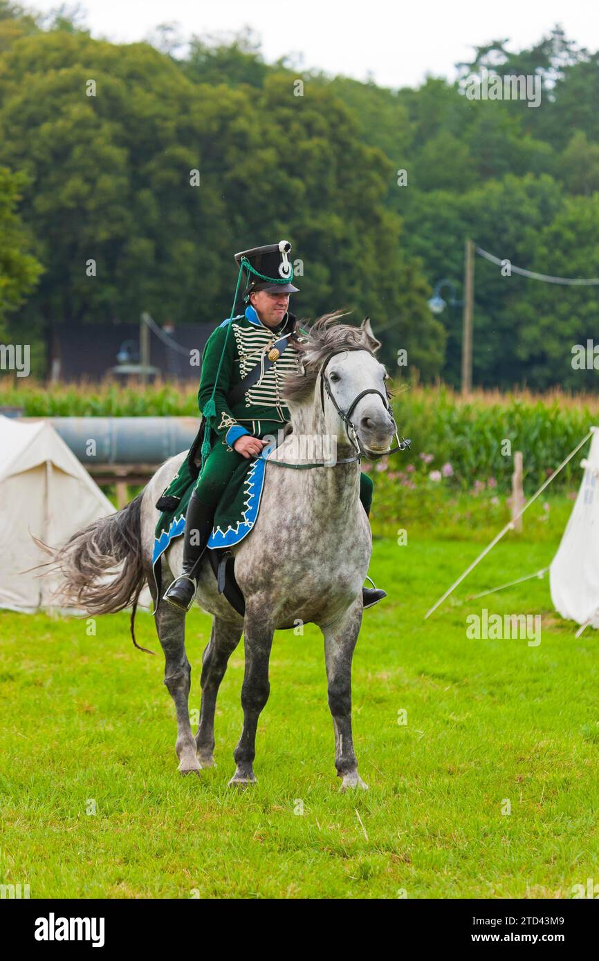 Bivouac Hussar à Hoefgen près de Grimma Banque D'Images