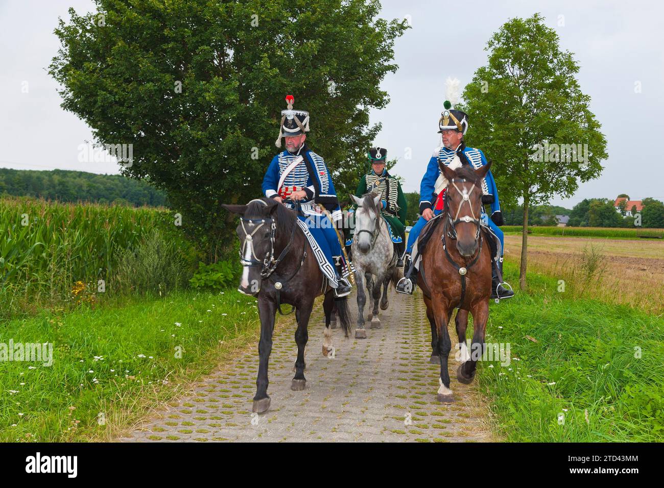 Bivouac Hussar à Hoefgen près de Grimma Banque D'Images