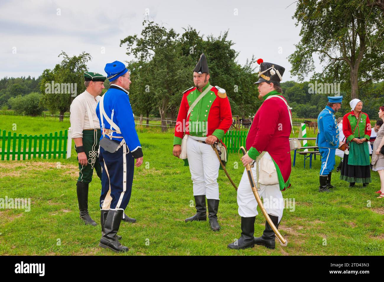 Bivouac Hussar à Hoefgen près de Grimma Banque D'Images