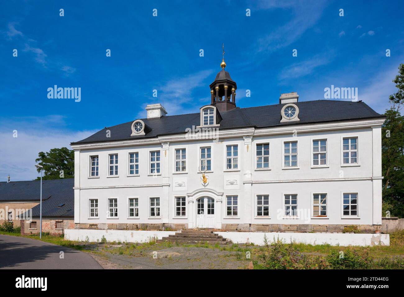 Château de Voigtshain, mentionné pour la première fois en 1441, 1884-1927 Ferdinand Caspar Adolf Dam v. Schoenberg (1864-1927) sur Thammenhain, 1927-1945 Karl Friedrich Banque D'Images