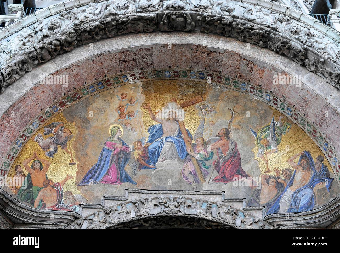 Résurrection de la mosaïque du Christ, Basilique de San Marco, Venise, Italie Banque D'Images
