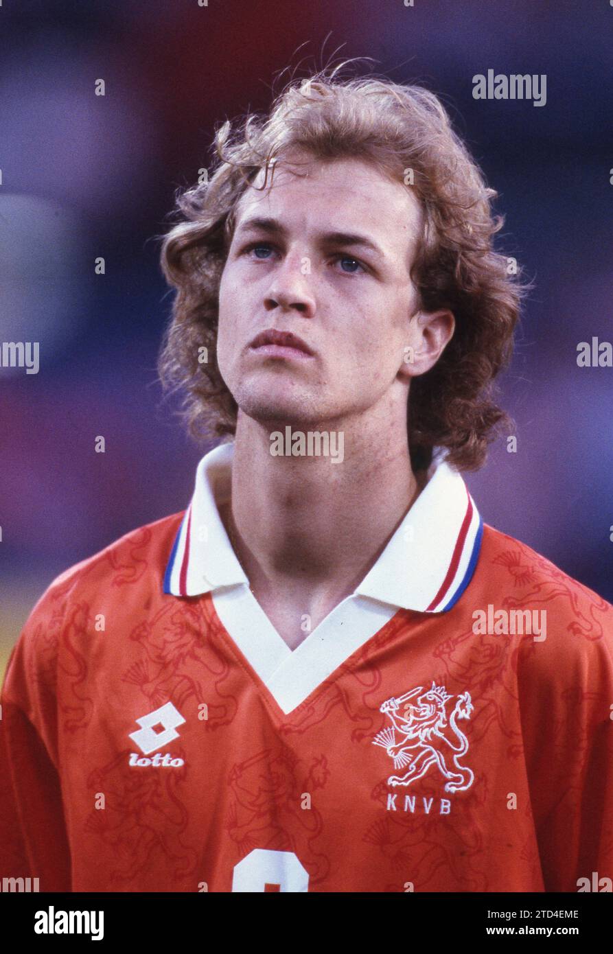 Football, firo : 24 avril 1996 Championnat d'Europe de football préparation au Championnat d'Europe Euro, match amical, préparation au match international de 1996, photos d'archives, photos d'archives, archives Allemagne - pays-Bas, Hollande 0:1 Jordi Cruyff, demi-chiffre Banque D'Images