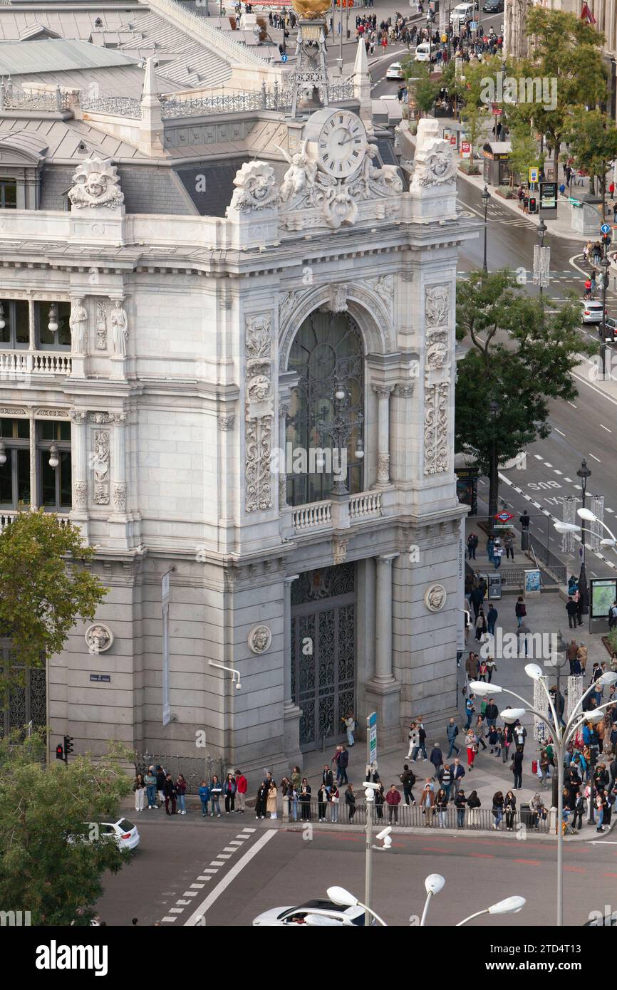 Extérieur des bâtiments dans la ville de Madrid Banque D'Images