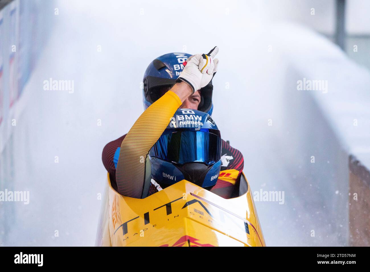 AUT, IBSF BMW Bob Weltcup Innsbruck, Zweierbob Rennen Herren, 16.12.2023 photo : Eibner-Pressefoto/Michael Memmler Banque D'Images