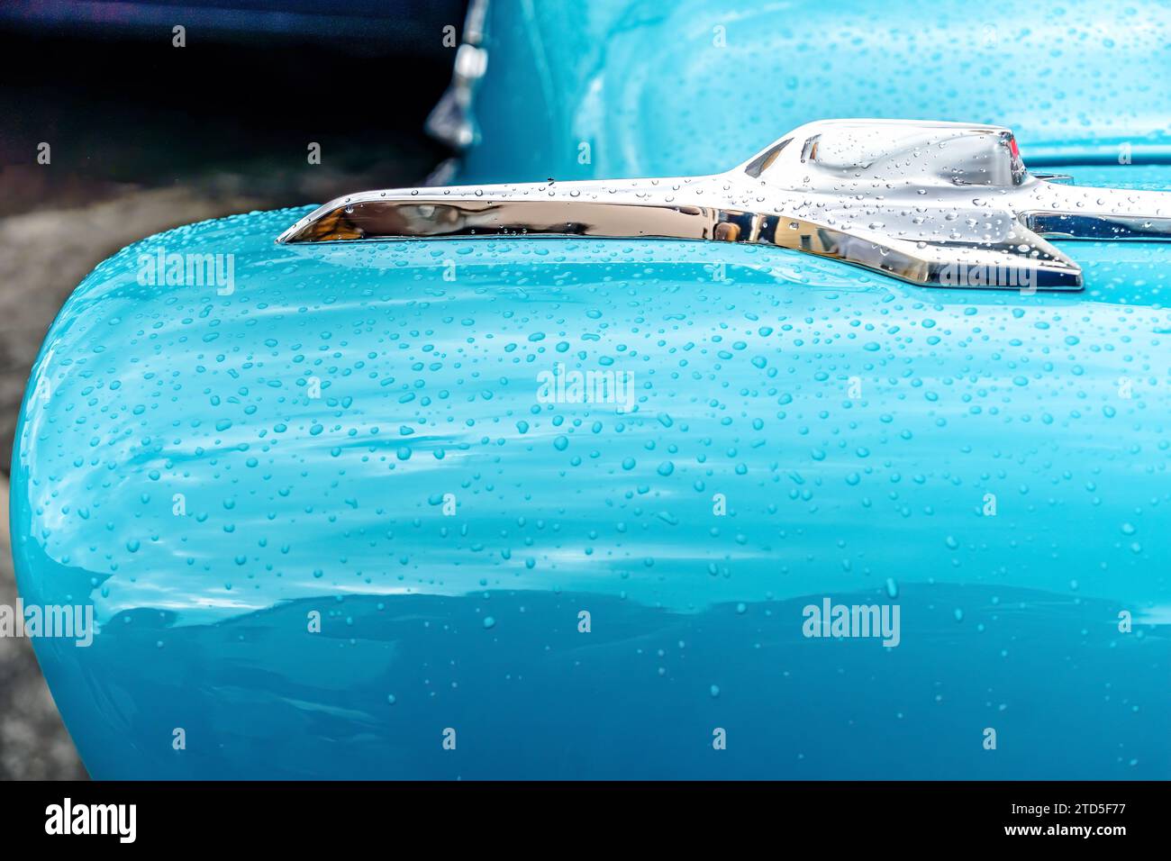 WETTENBERG, HESSE, ALLEMAGNE - 07 - 28 - 2023 : Bleu clair classique Chevrolet Belair en détail sur un salon automobile Golden Oldies à Krofdorf- Gleiberg, près de Gie Banque D'Images