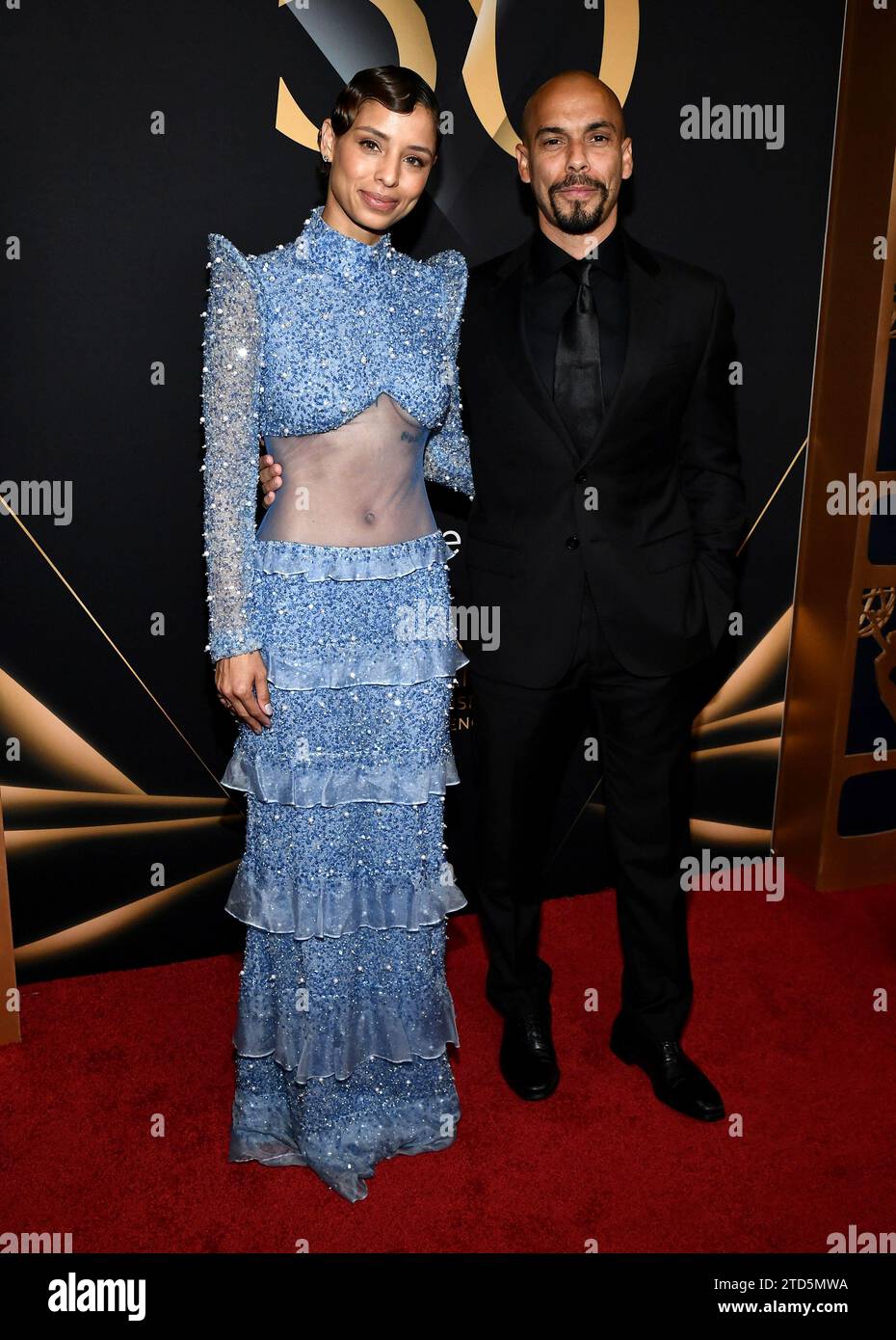 Los Angeles, États-Unis. 15 décembre 2023. Brytni Sarpy et Bryton James assistent à la 50e édition des Daytime Emmy Awards, organisée à l'hôtel Westin Bonaventure Hotel & Suites le 15 décembre 2023 à Hollywood, CA ©Steven Bergman/AFF-USA.COM Credit : AFF/Alamy Live News Banque D'Images