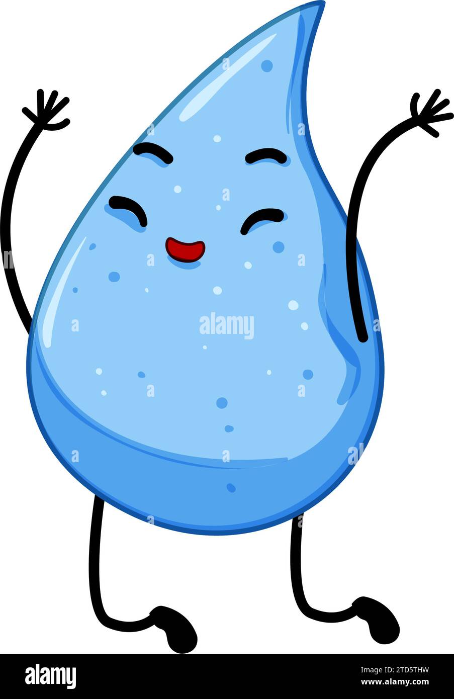 illustration vectorielle de dessin animé de personnage de goutte d'eau mignonne Illustration de Vecteur