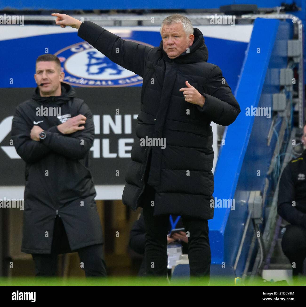 Chelsea, Royaume-Uni. 16 décembre 2023. Chelsea v Sheffield United - Premier League - Stamford Bridge. Chris Wilder, entraîneur de Sheffield United, lors du match de Premier League contre Chelsea. Crédit photo : Mark pain/Alamy Live News Banque D'Images