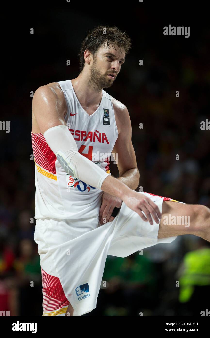 Madrid, 6 septembre 2014. Mundobasket 2014. Espagne - Sénégal. Dans l'image : Pau Gasol. Photo : Ignacio Gil.... Archdc. Crédit : Album / Archivo ABC / Ignacio Gil Banque D'Images