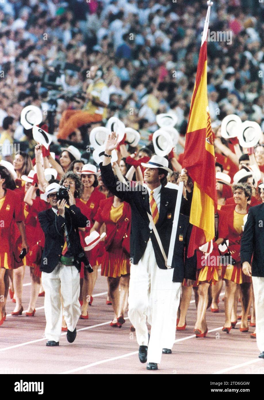 Le Stade Olympique Lluis Companys à Barcelone Photographie éditorial