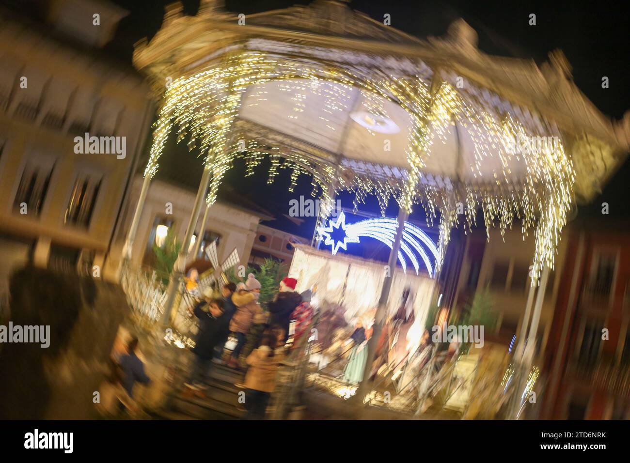 Vue du Portal de Belen à l'intérieur du Music Kioco lors de l'inauguration du Portal de Belén. (Photo Alberto Brevers/Pacific Press) Banque D'Images
