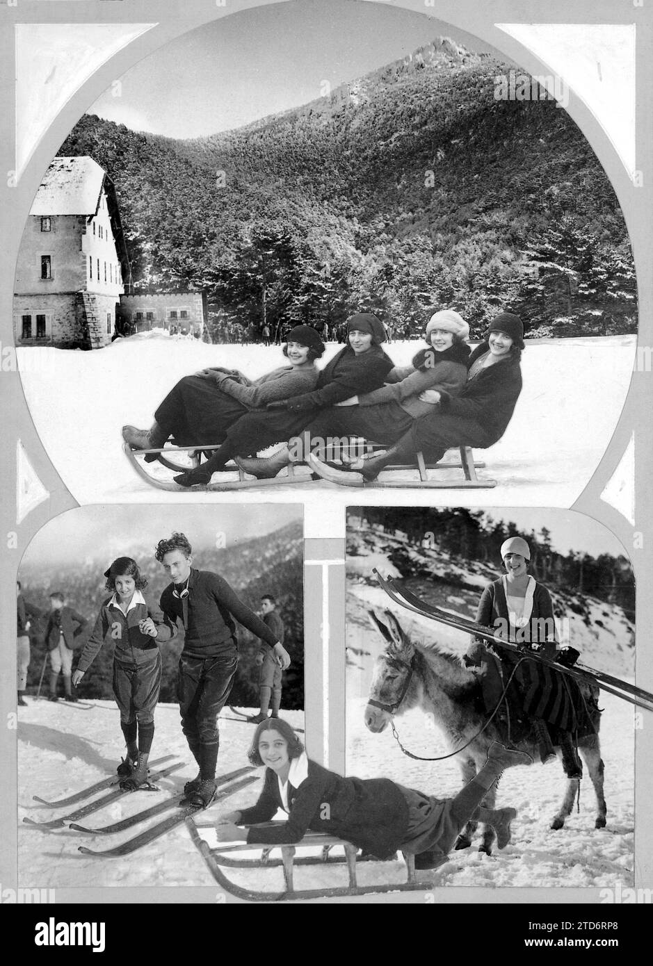 Madrid 1922. Sports de neige. Crédit : Album / Archivo ABC Banque D'Images