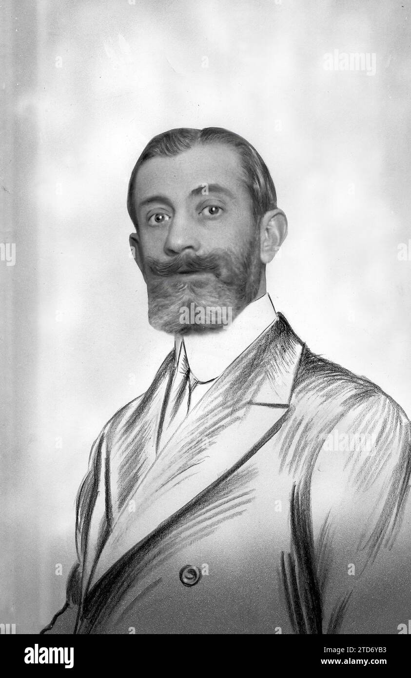 04/30/1916. Nouveau maire. Le duc de Almodóvar del Valle, qui a été nommé président de la municipalité de Madrid. Photo : Amador -Date approximative. Crédit : Album / Archivo ABC / Amador Banque D'Images