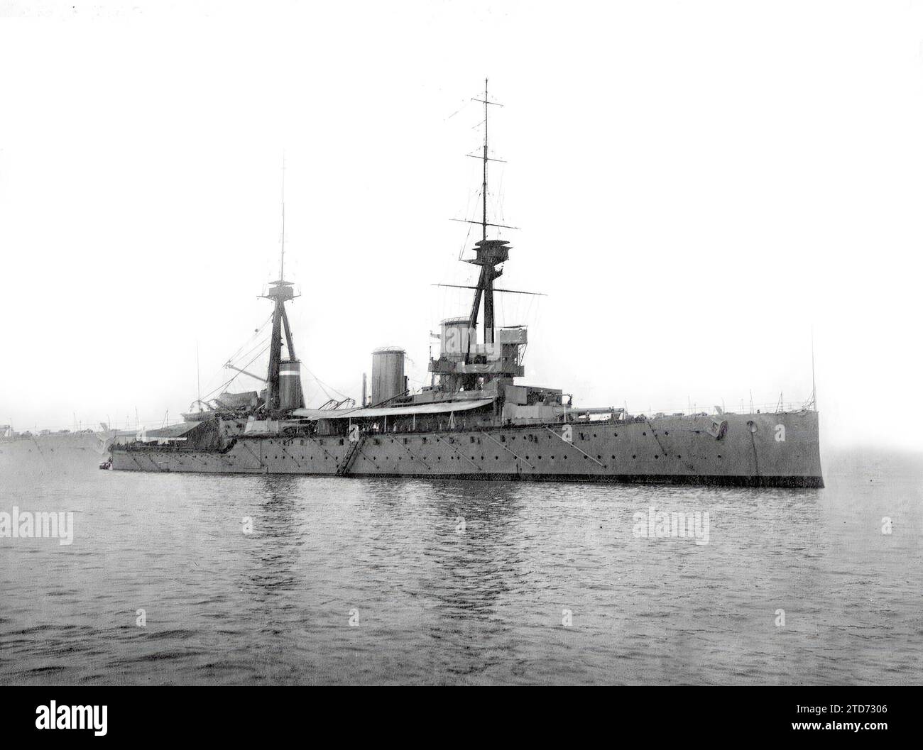 05/31/1916. Le croiseur anglais Indefatigable, coulé lors de la bataille navale du Jutland. Photo : Armando Gómez Lozoya - Date approximative. Crédit : Album / Archivo ABC Banque D'Images