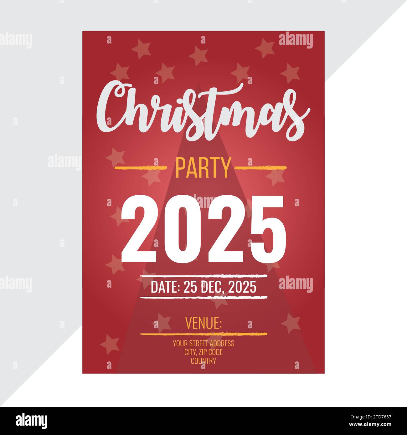 Affiche de noël imprimable et modèle vectoriel de conception d'affiche de souhaits de bonne année Illustration de Vecteur