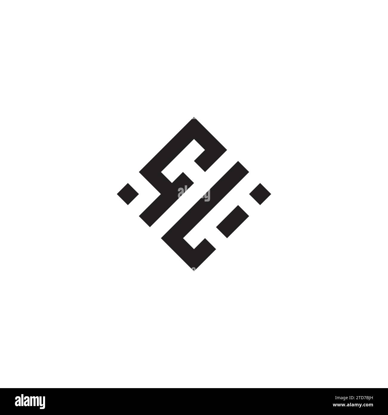 Logo de concept géométrique abstrait LC dans un design professionnel de haute qualité qui sera le meilleur pour le style de rue Illustration de Vecteur