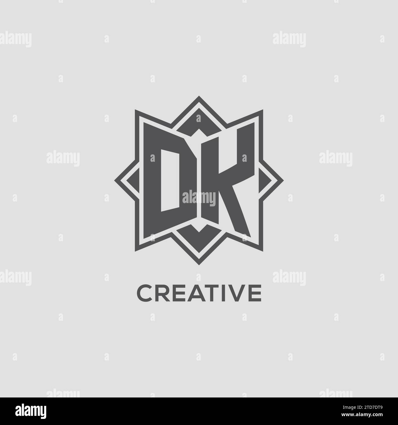 Logo monogramme DK avec graphique vectoriel de conception de style étoile à huit branches Illustration de Vecteur Logo monogramme DK avec graphique vectoriel de conception de style étoile à huit branches Illustration de Vecteur