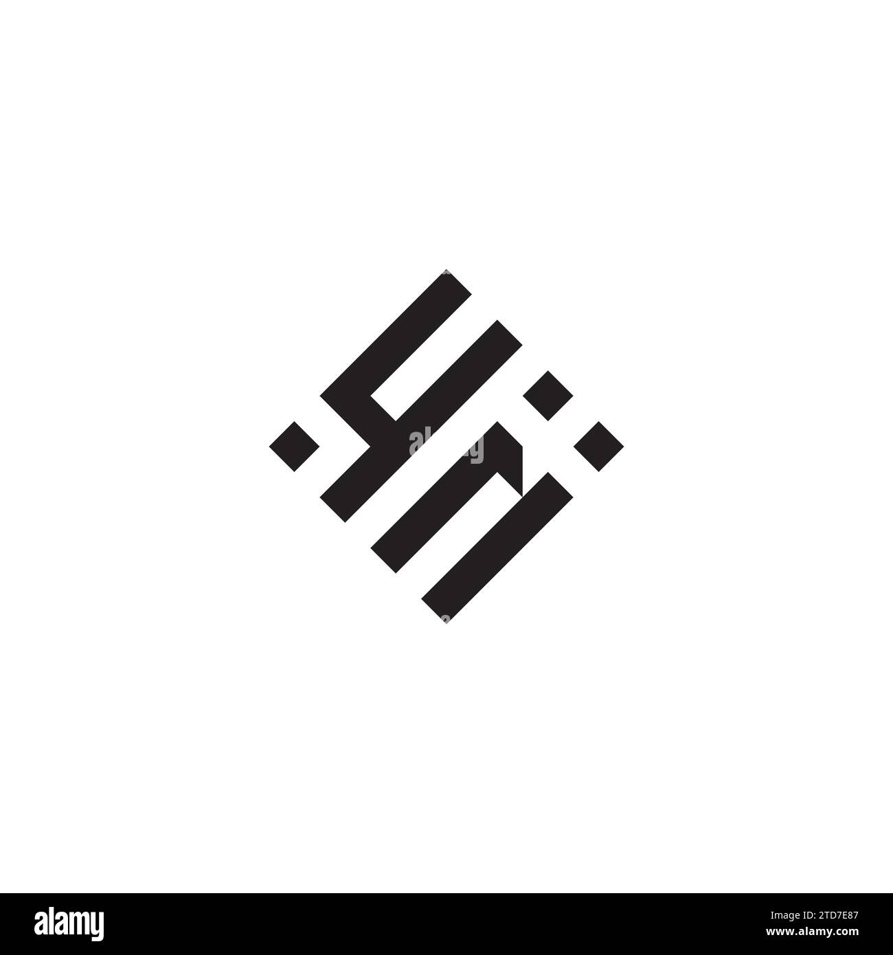 Logo de concept géométrique abstrait NY dans un design professionnel de haute qualité qui sera le meilleur pour le style de rue Illustration de Vecteur