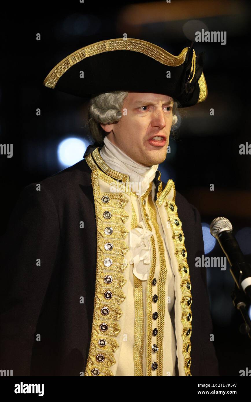 16 décembre 2023 : la 250e Boston Tea Party a lieu dans des lieux emblématiques reproduisant les réunions menant au port de Boston où le thé est jeté par-dessus bord des navires. (Image de crédit : © Christy Prosser/ZUMA Press Wire) USAGE ÉDITORIAL SEULEMENT! Non destiné à UN USAGE commercial ! Banque D'Images 16 décembre 2023 : la 250e Boston Tea Party a lieu dans des lieux emblématiques reproduisant les réunions menant au port de Boston où le thé est jeté par-dessus bord des navires. (Image de crédit : © Christy Prosser/ZUMA Press Wire) USAGE ÉDITORIAL SEULEMENT! Non destiné à UN USAGE commercial ! Banque D'Images