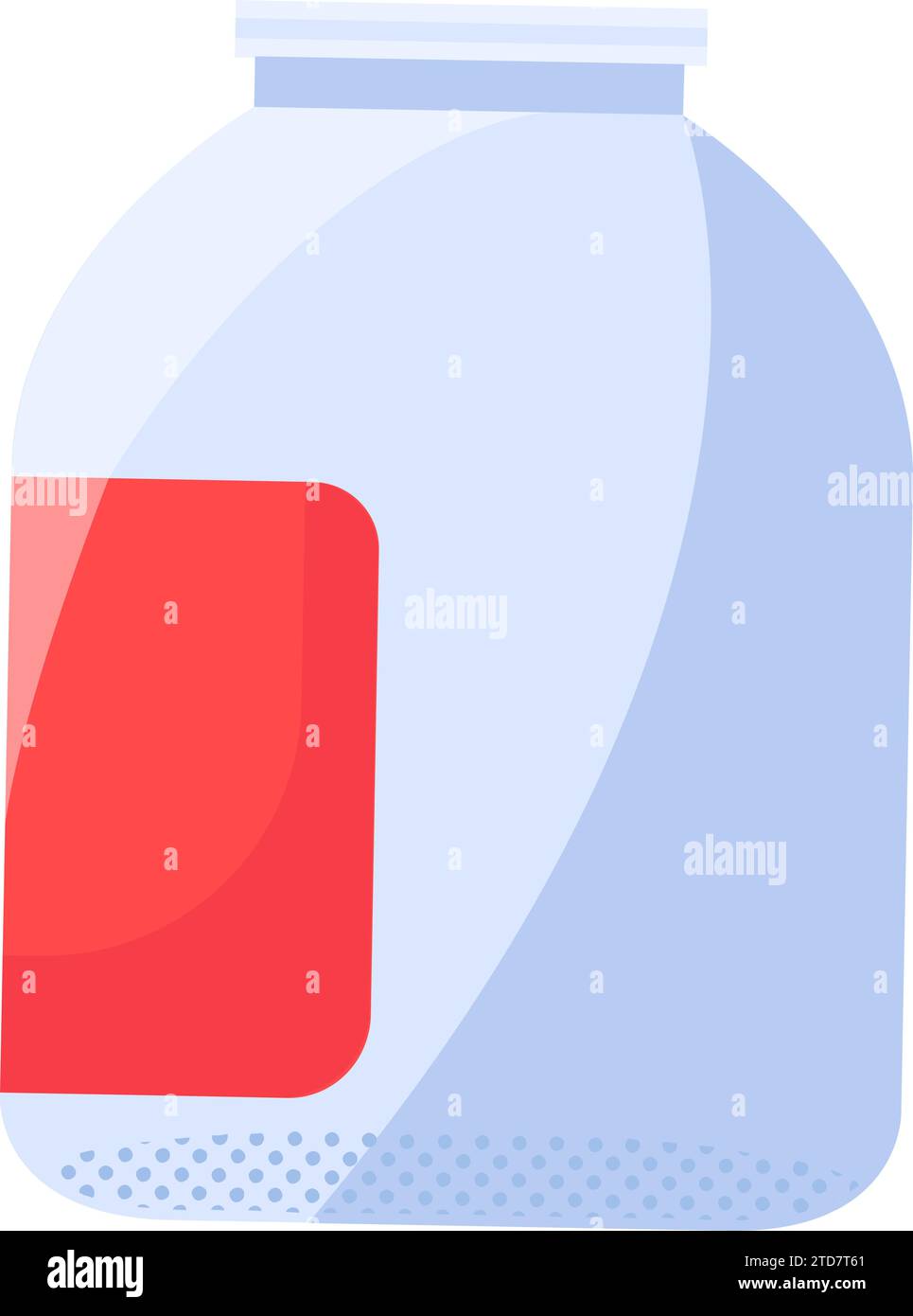 Bocal en verre fissuré réutilisable pour la nourriture, objet de maison en verre. Article ménager hors d'usage pour élimination. Recyclage des produits industriels. Vecteur plat simple i Illustration de Vecteur