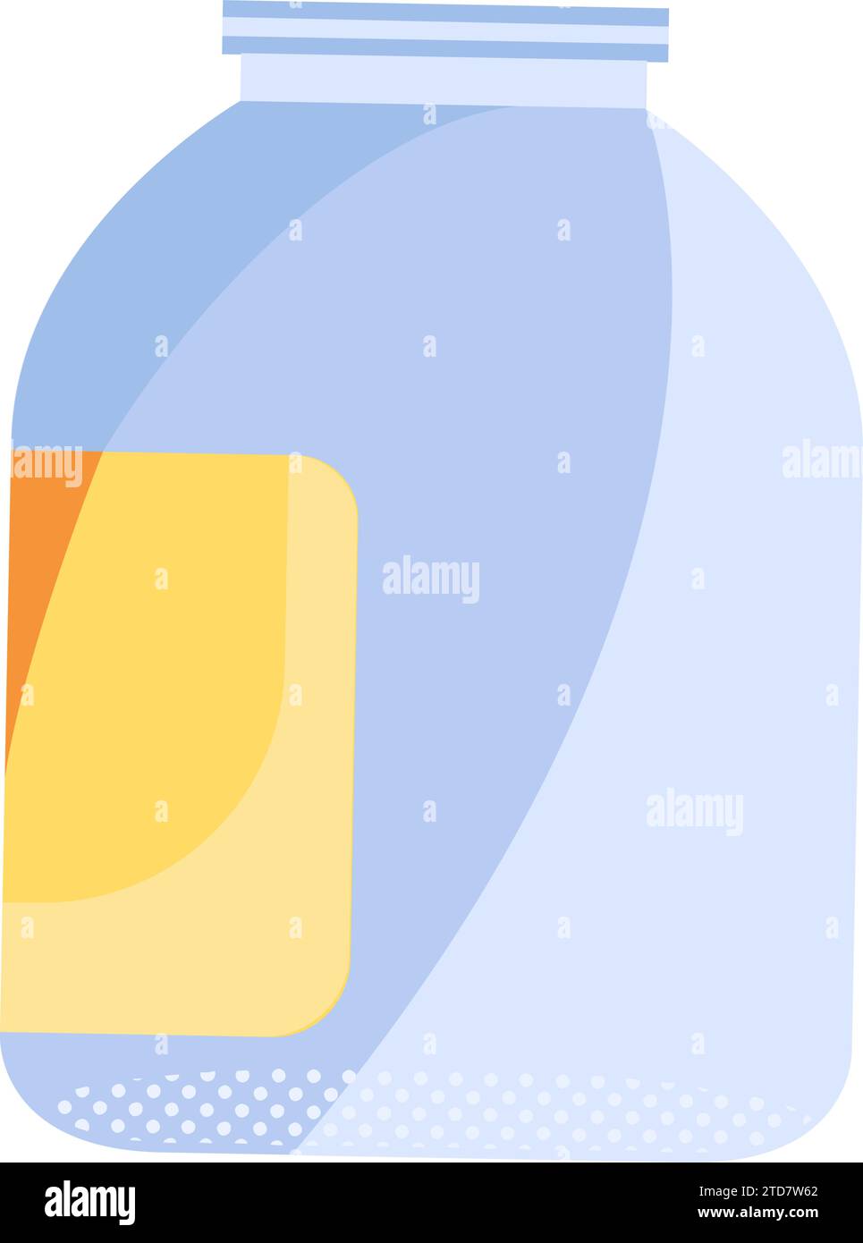 Bocal en verre fissuré réutilisable pour la conservation des aliments, objet de maison en verre. Article ménager hors d'usage pour élimination. Recyclage des produits industriels. Simple Illustration de Vecteur