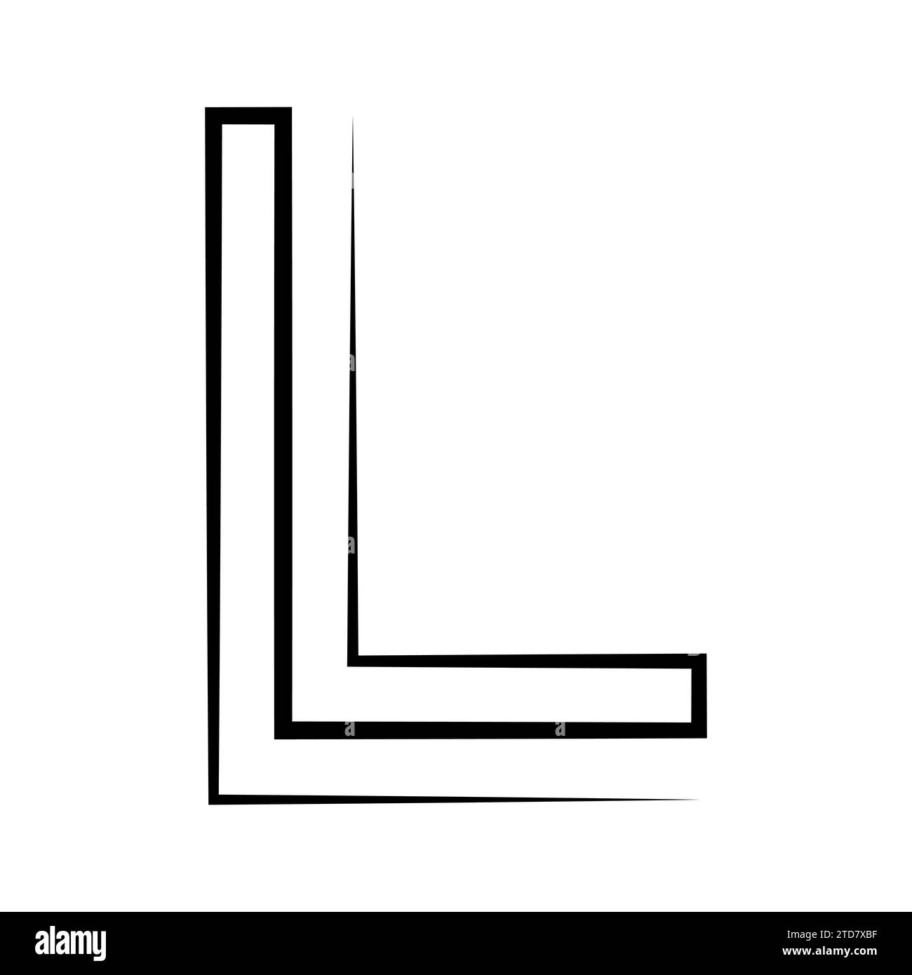 L logo studio lettre l icône d'une ligne logotype police Illustration de Vecteur