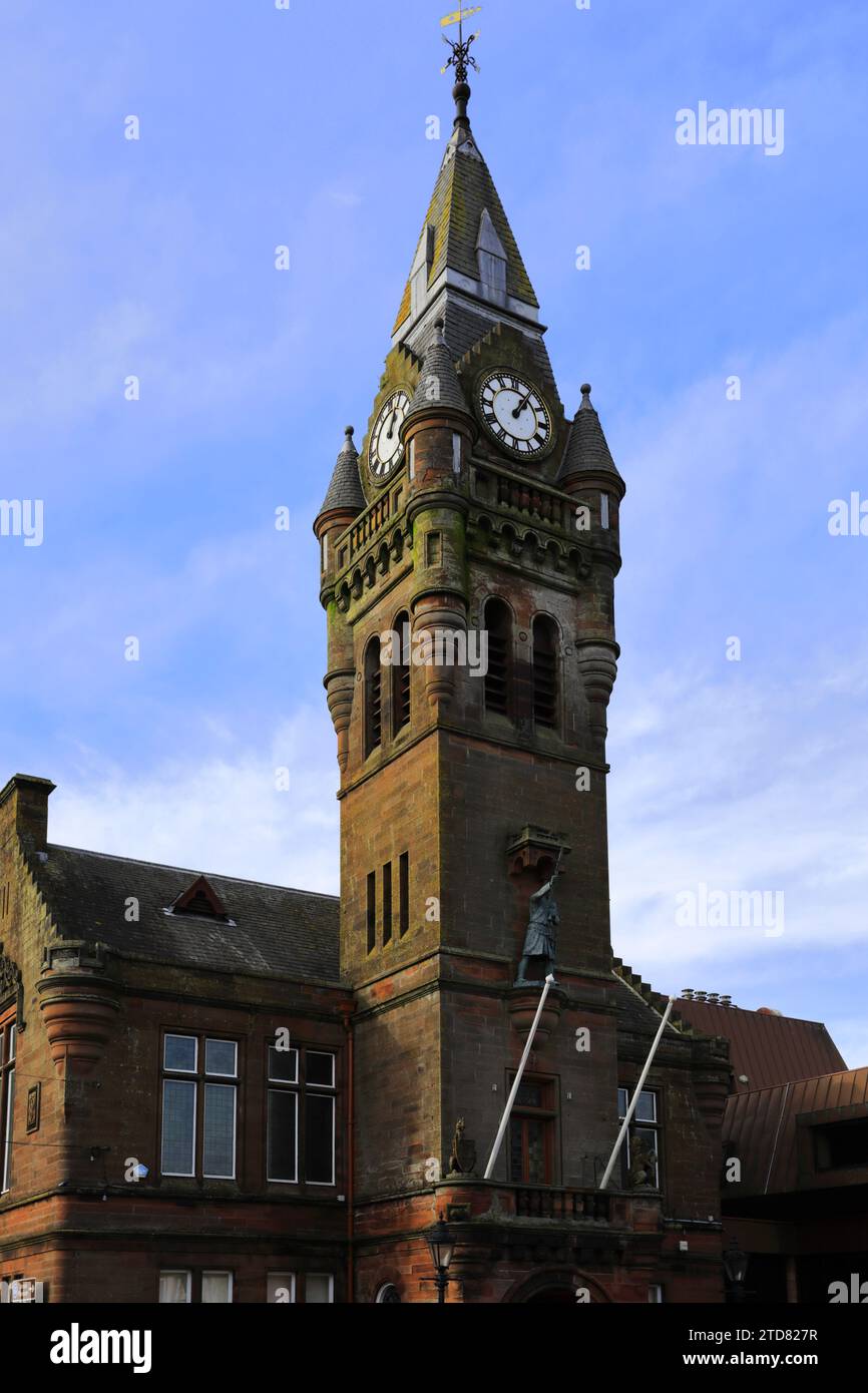 Le bâtiment de la mairie d'Annan, Dumfries et Galloway, Écosse, Royaume-Uni Banque D'Images