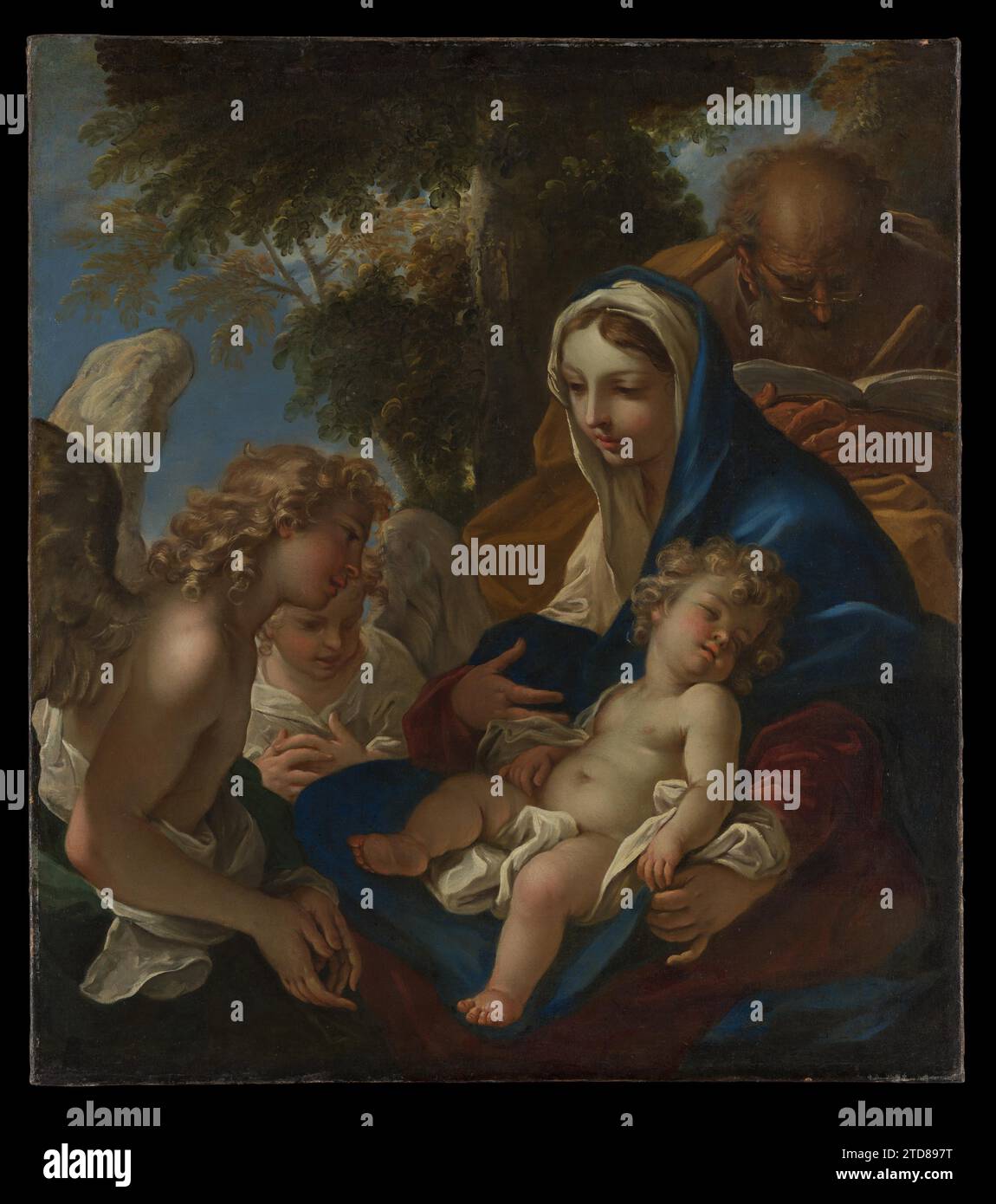 La Sainte famille avec les anges 1986 de Sebastiano Ricci Banque D'Images