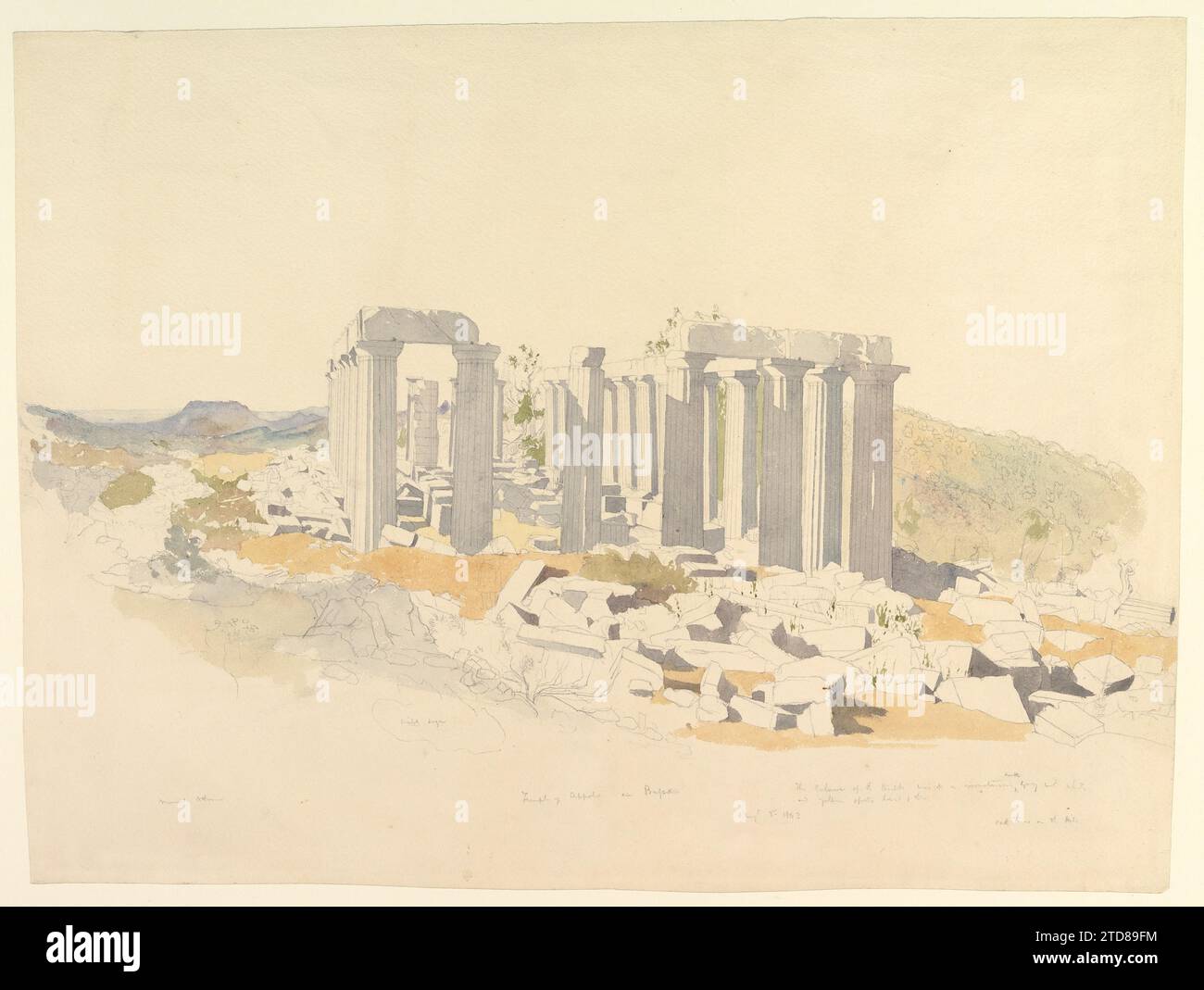 Le Temple d'Apollon à Bassae 1972 par Thomas Hartley Cromek Banque D'Images