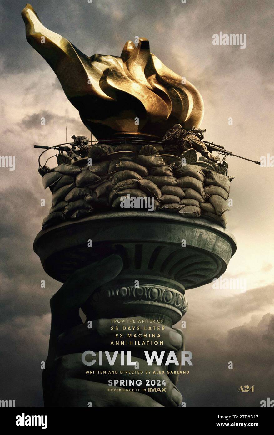 Affiche de film de la guerre civile Banque D'Images