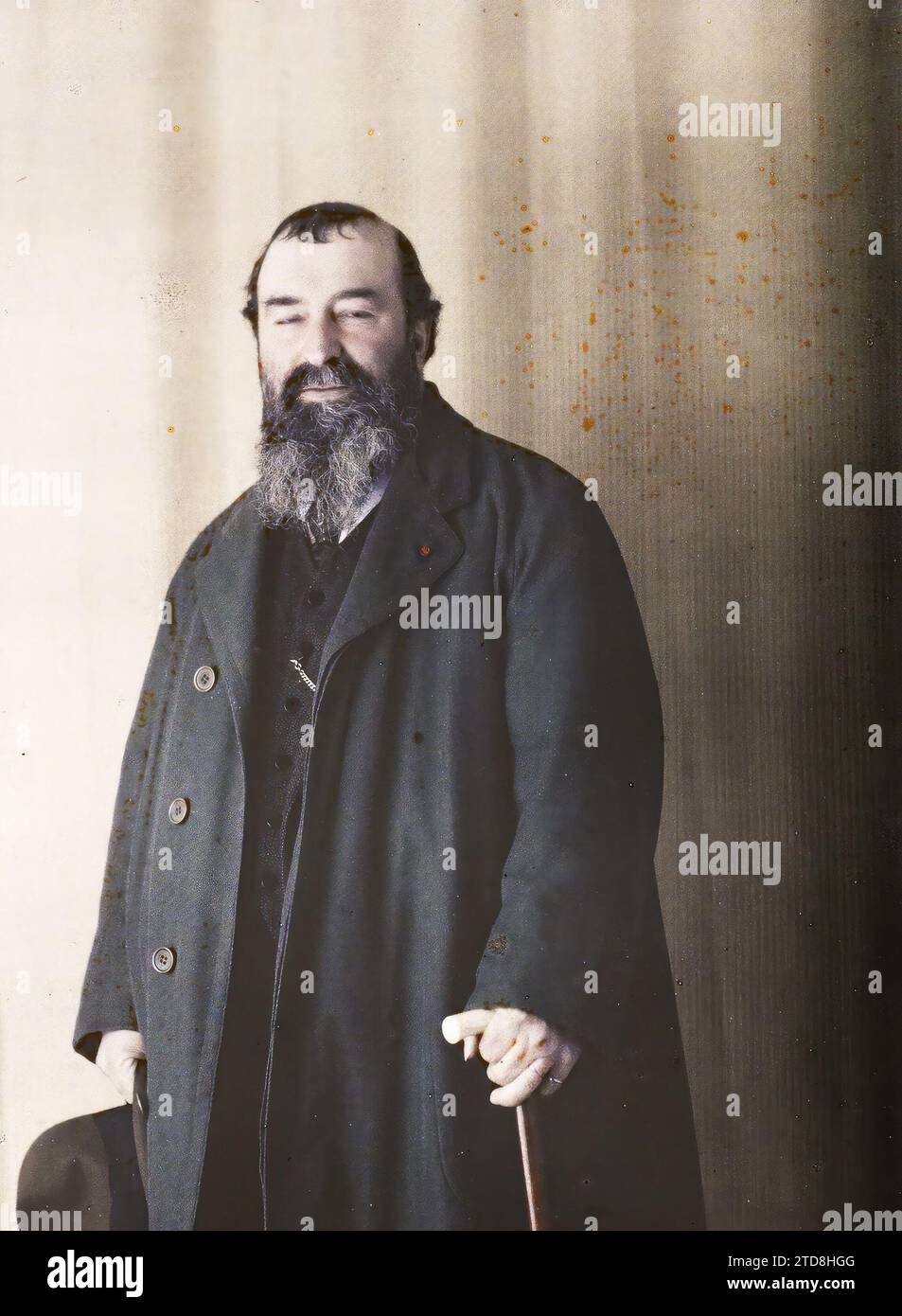 Propriété d'Albert Kahn, Boulogne, France le peintre Jean-Françis Auburtin, HD, êtres humains, Art, personnalité, existe en haute définition, Portrait, peinture, personnalité artistique, Homme, M. Auburtin 22/11 1917 France, Boulogne, M. Auburtin, Boulogne propriété d'Albert Kahn, 22/11/1917 - 22/11/1917, Léon, Auguste, photographe, autochrome, photo, verre, autochrome, photo, positif, vertical, taille 9 x 12 cm Banque D'Images