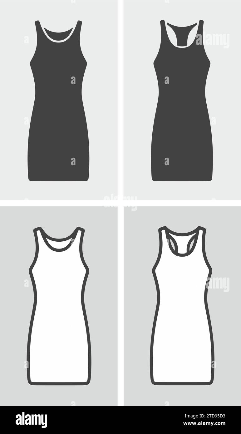 Icône de robe de sport de femme sur un fond. Illustration vectorielle. Illustration de Vecteur