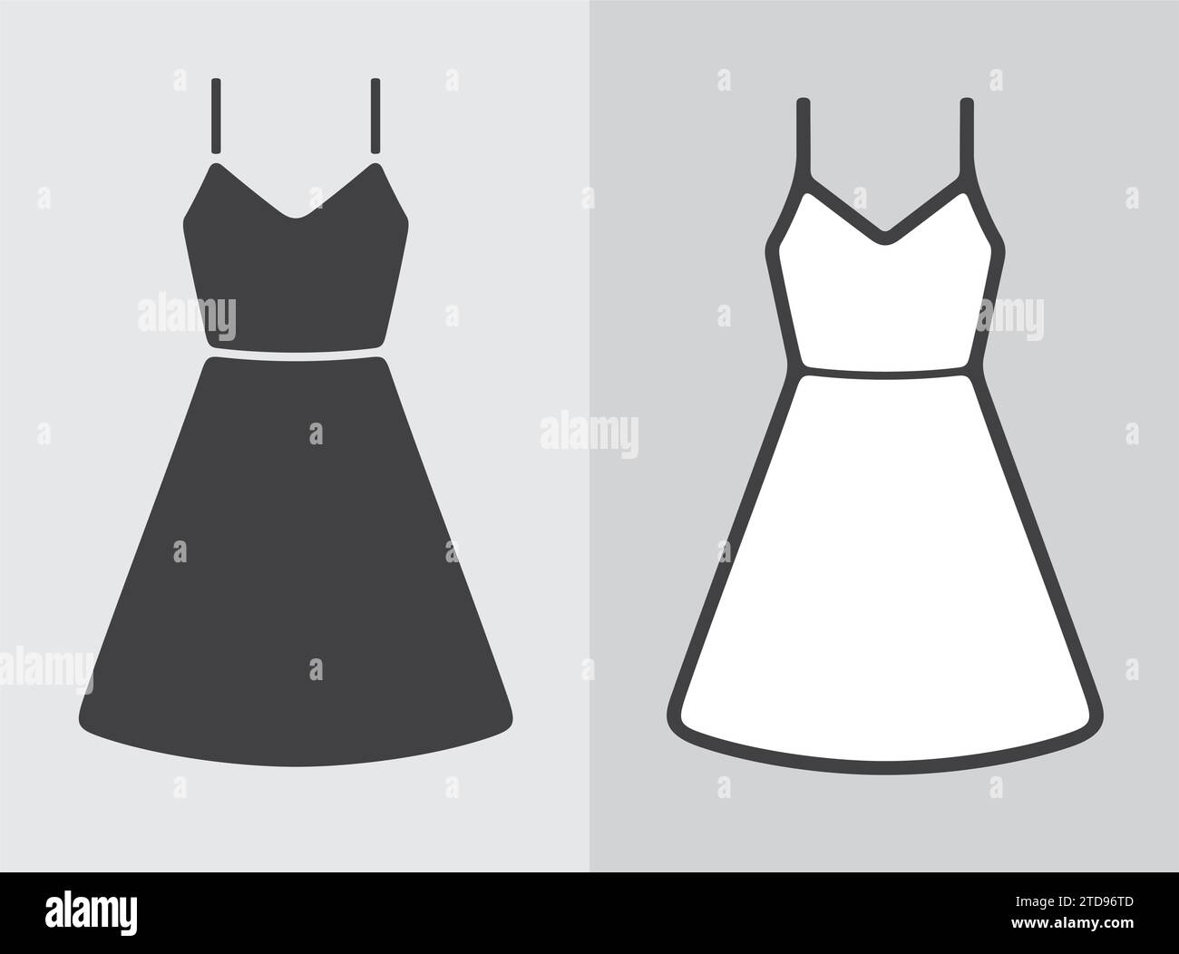 Icône de robe de sangle de femme sur un fond. Illustration vectorielle. Illustration de Vecteur