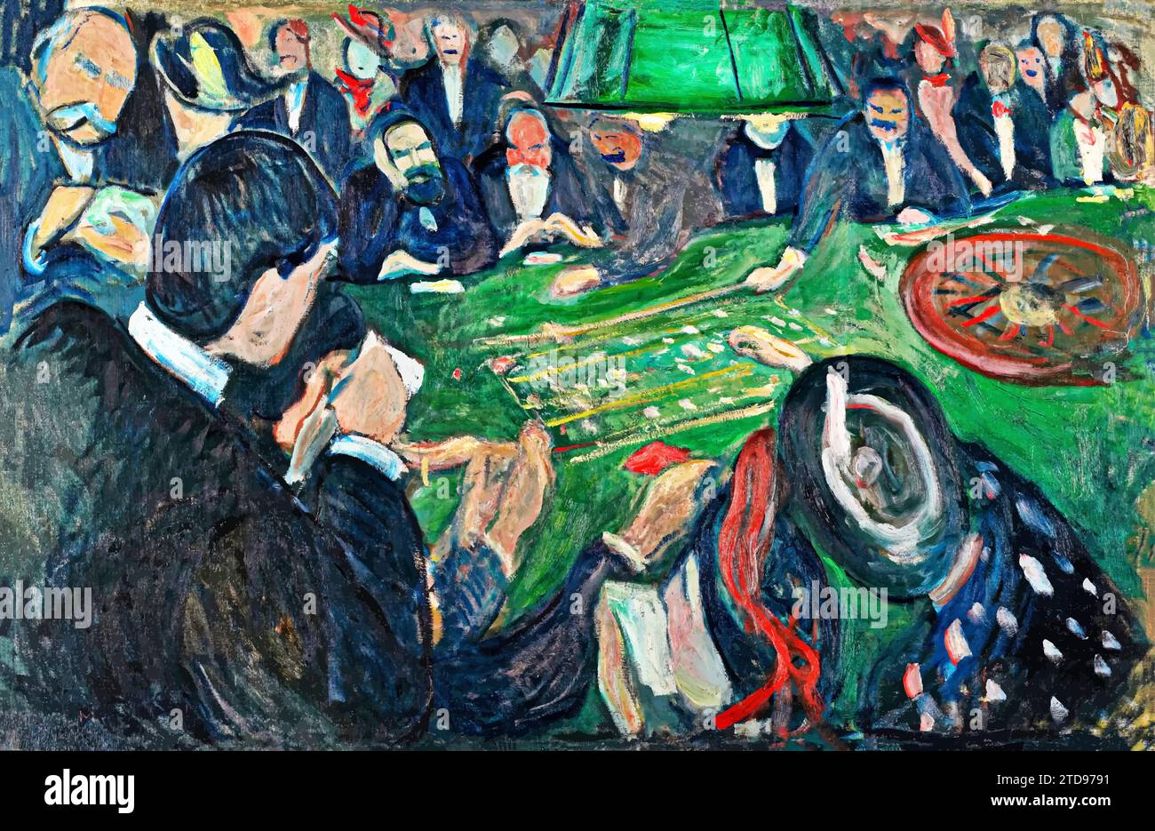 A la table de Roulette à Monte Carlo, 1892 (huile sur toile) par l'artiste Munch, Edvard (1863-1944) / Norvégien. Illustration de Vecteur