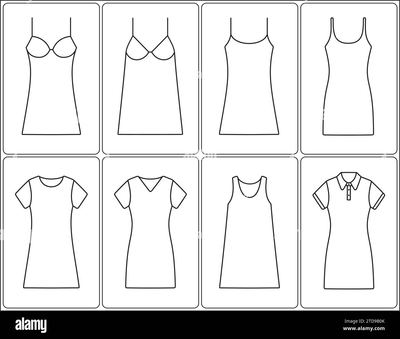 Icône de ligne de robe pour femme dans le cercle. Illustration vectorielle. Illustration de Vecteur