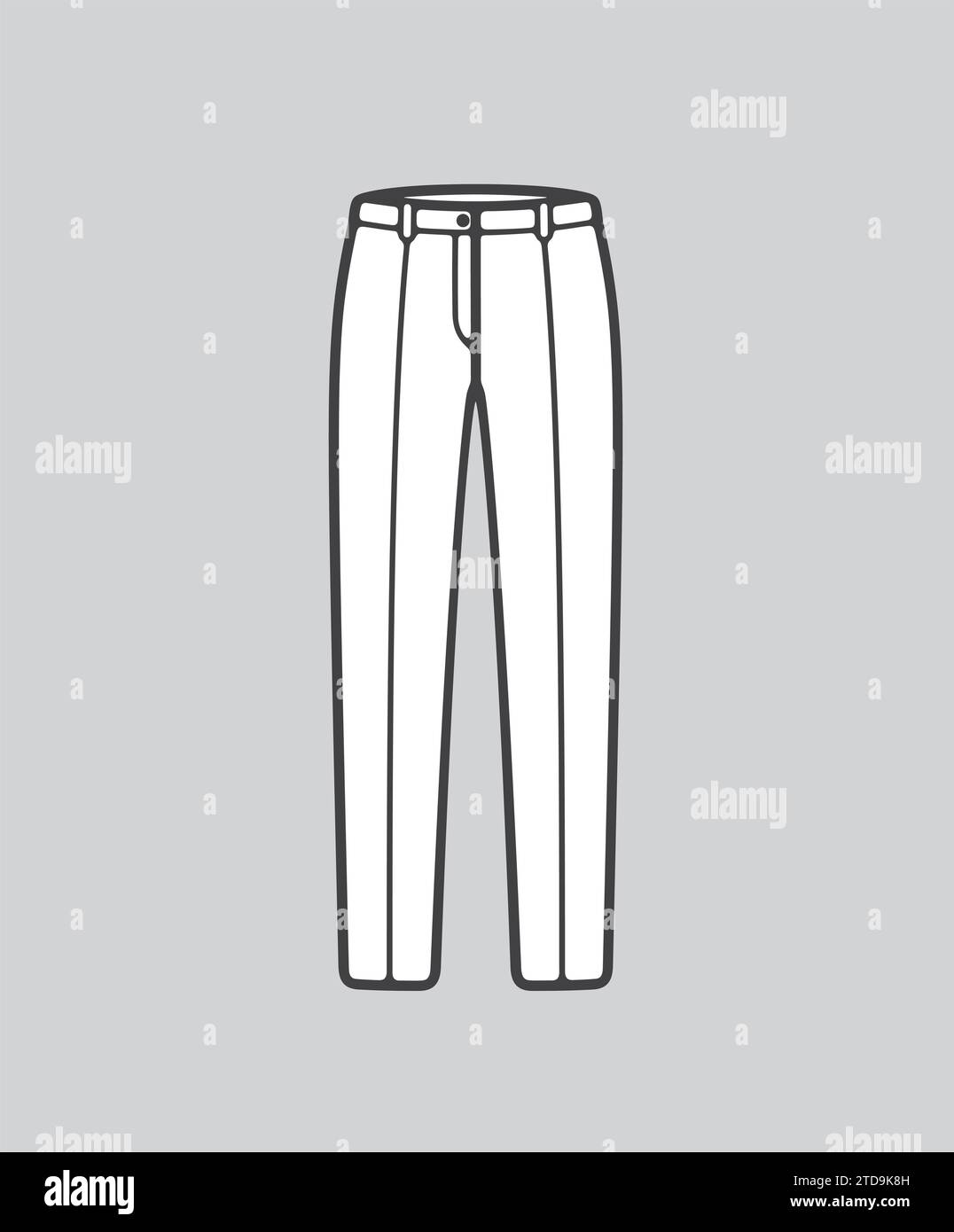 Icône de ligne de pantalons d'affaires pour femmes sur un fond. Illustration vectorielle. Illustration de Vecteur