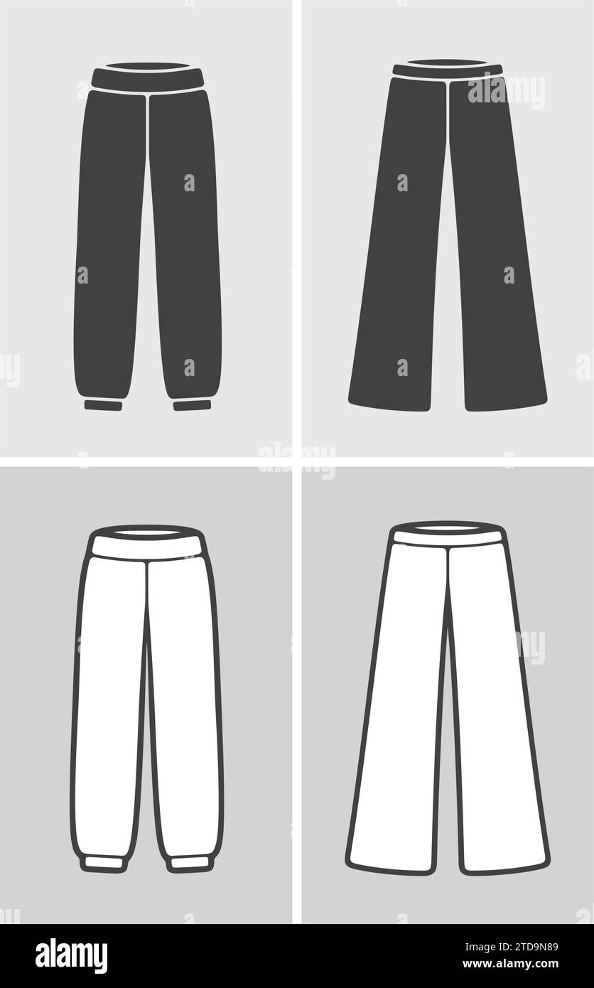 Icône de pantalon large pour femmes sur un fond. Illustration vectorielle. Illustration de Vecteur