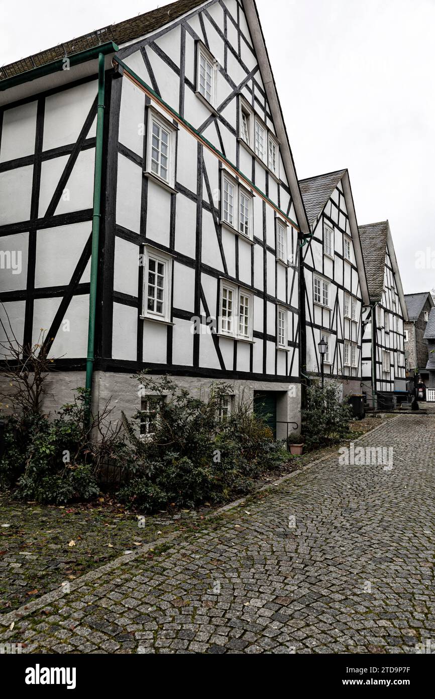 Alter Flecken, ville historique de Freudenberg, Allemagne, Rhénanie du Nord-Westphalie. Banque D'Images