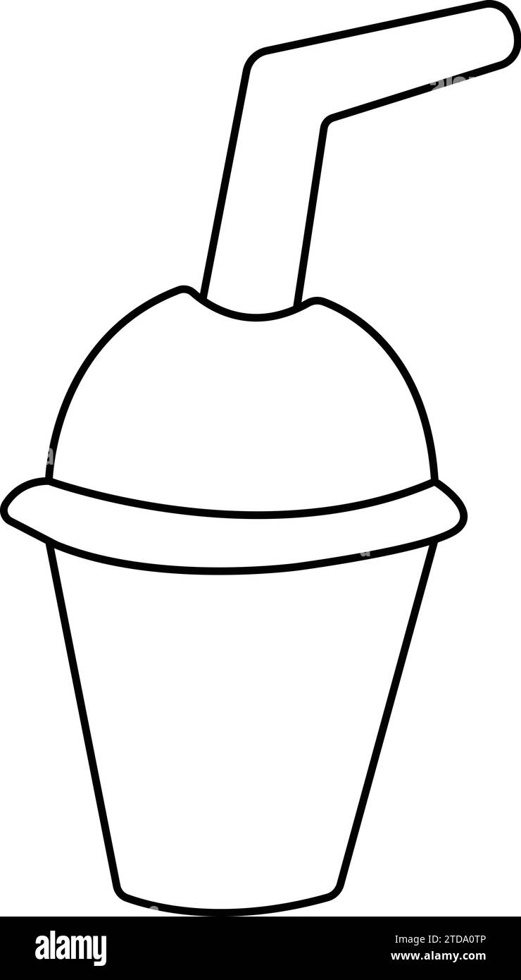 Illustration d'une tasse avec café Retro Milk Tea Character.art, chocolat, plat, visage, taïwanais, asiatique, doodle, taiwan, savoureux, heureux, verre Illustration de Vecteur