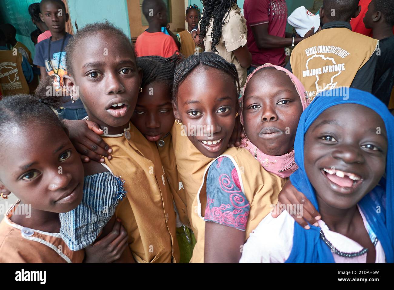 Des écoliers sénégalais dans une école de Dakar, Sénégal Banque D'Images