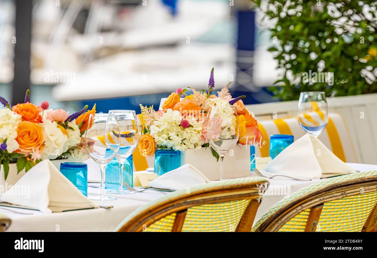 image détaillée d'un dessus de table coloré Banque D'Images