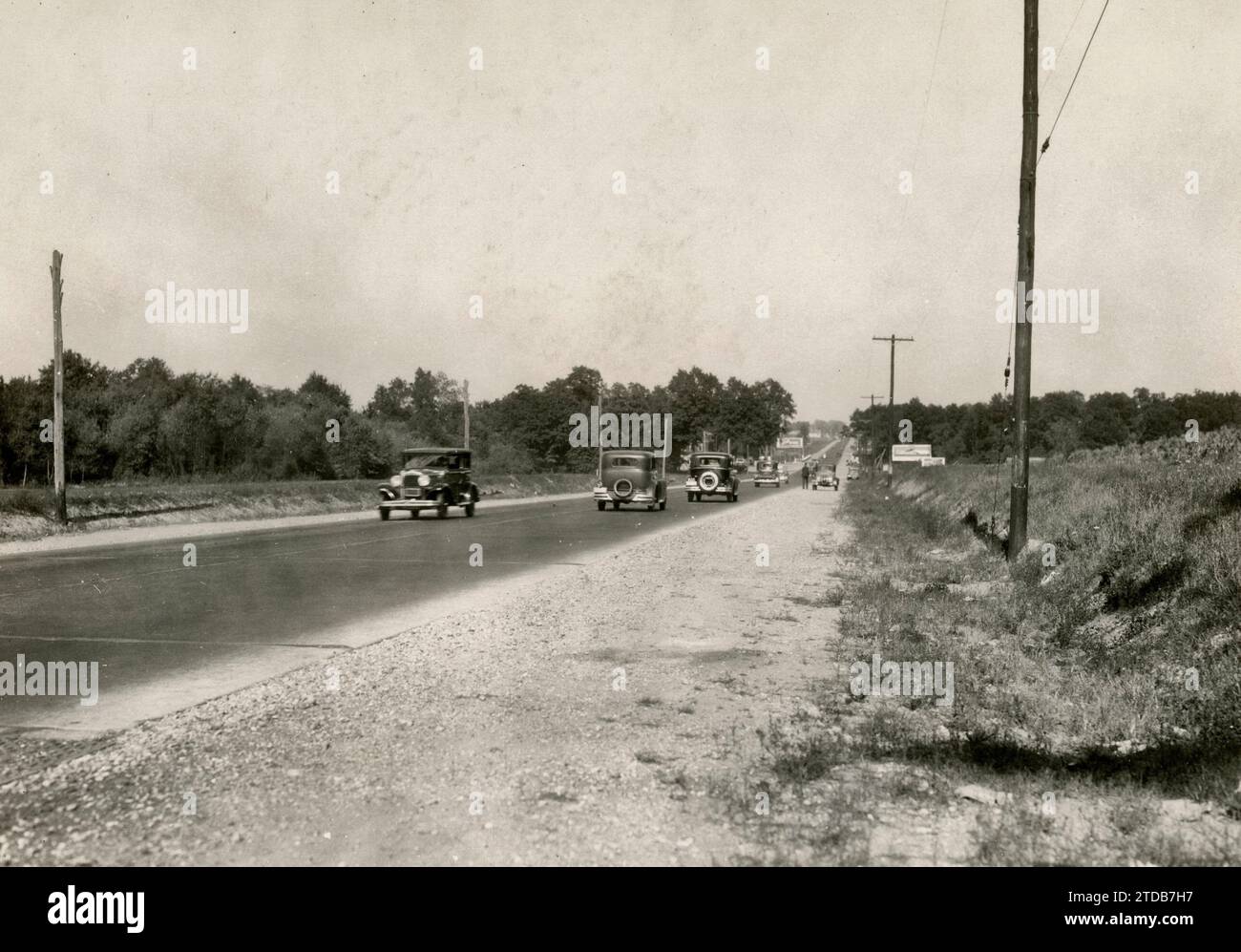 U.S. route 1, Clarksville, New Jersey, vers 1930 Banque D'Images