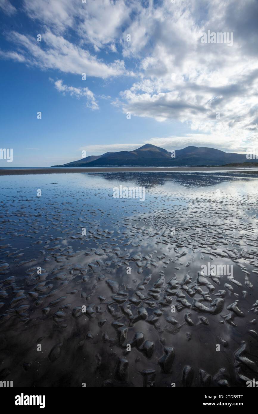 Les montagnes de Mourne de Murlough Beach. County Down, Irlande du Nord, Royaume-Uni. Banque D'Images