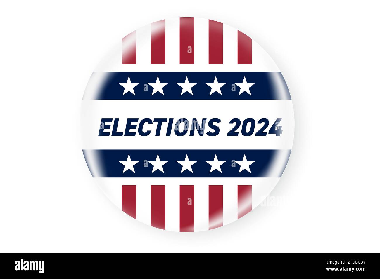 Cercle réaliste 2024 élections ping ou badge avec nous drapeau