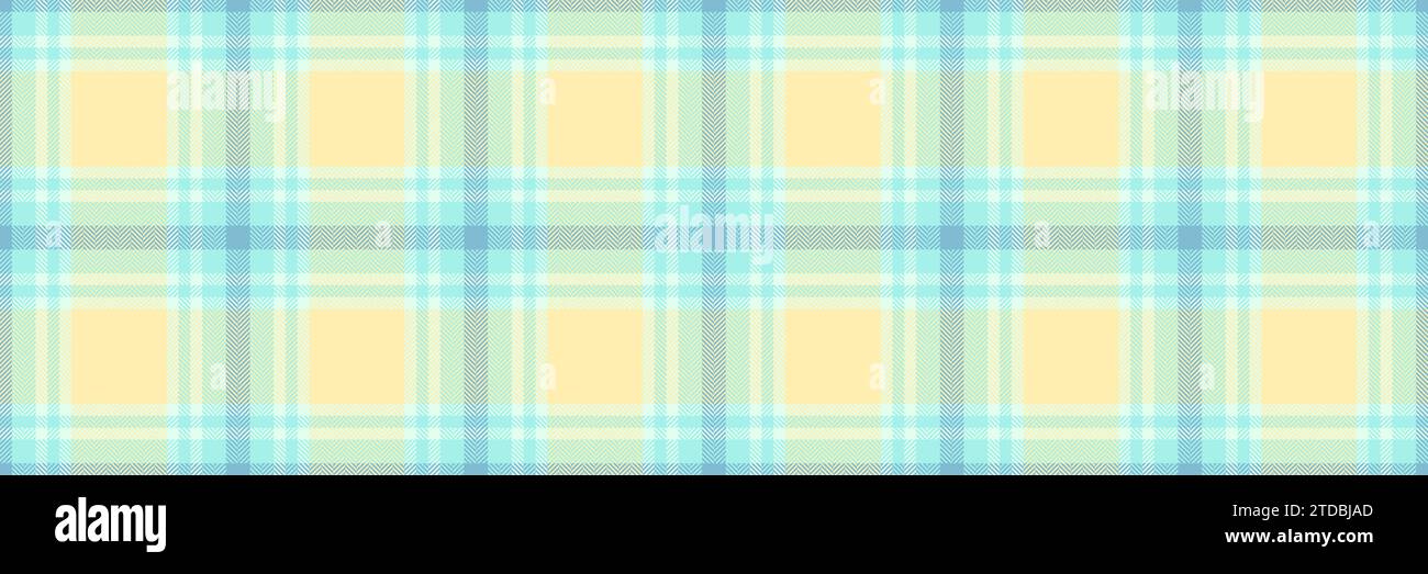 Fond japonais tartan check, beau tissu textile sans couture. texture de motif vectoriel à carreaux des années 1960 en couleur jaune et sarcelle. Illustration de Vecteur