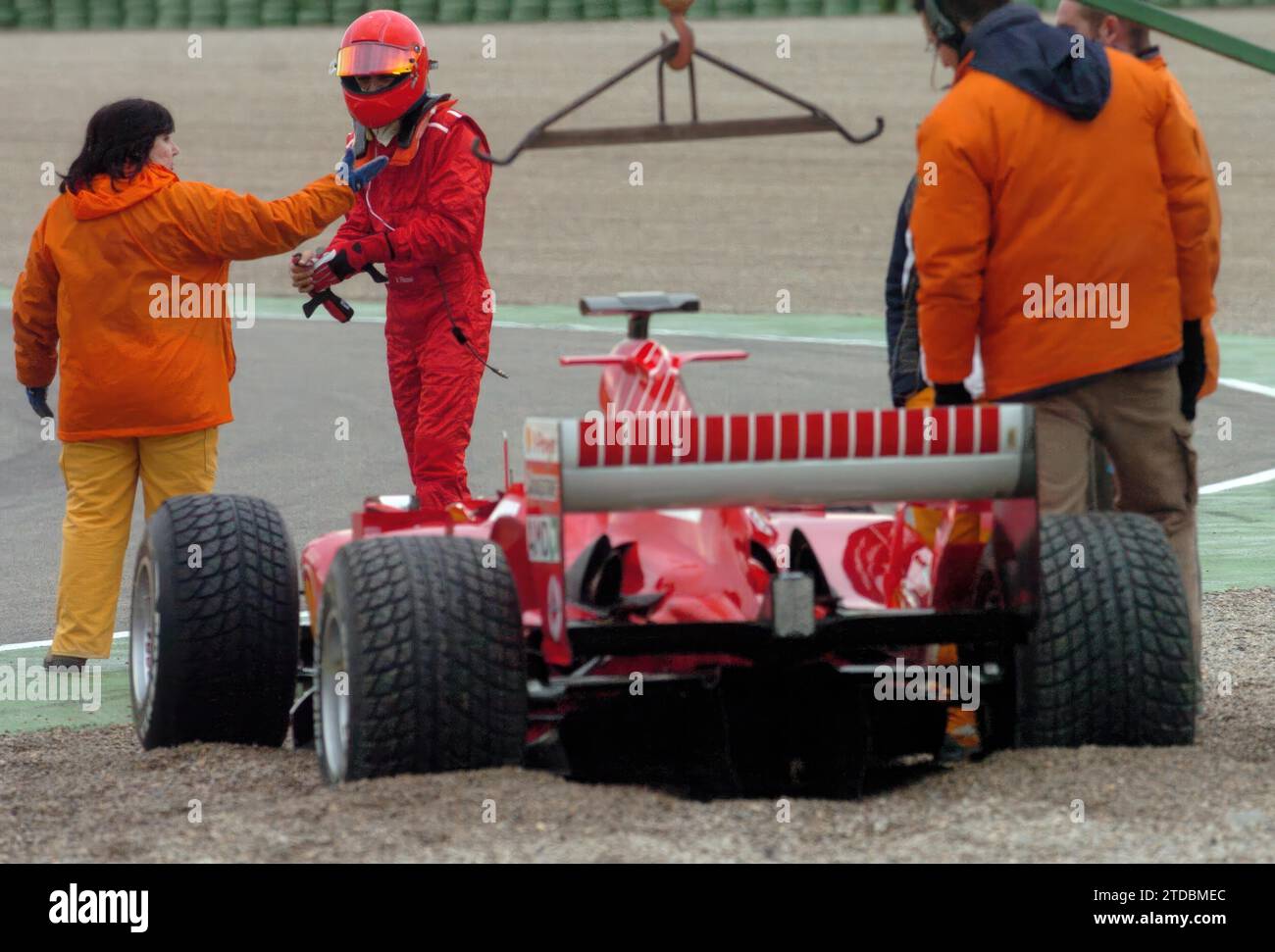 01/30/2006. Photo:Eduardo Manzana... Valencia...Valentino Rossi a roulé aujourd'hui sur le circuit de Cheste (Valence) avec une Ferrari, dans les pratiques officielles que cette équipe et d'autres conduisent... Archdc. Crédit : Album / Archivo ABC / Eduardo Manzana Banque D'Images