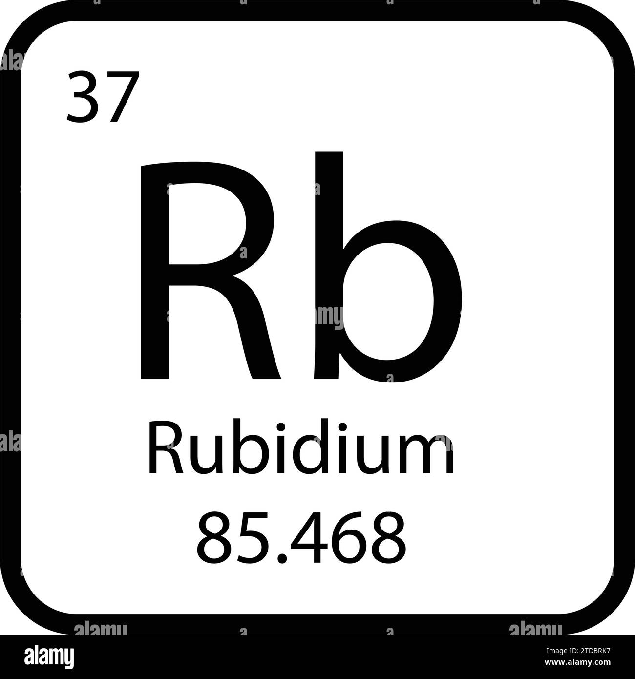 Rubidium icône vektor illustration design Illustration de Vecteur